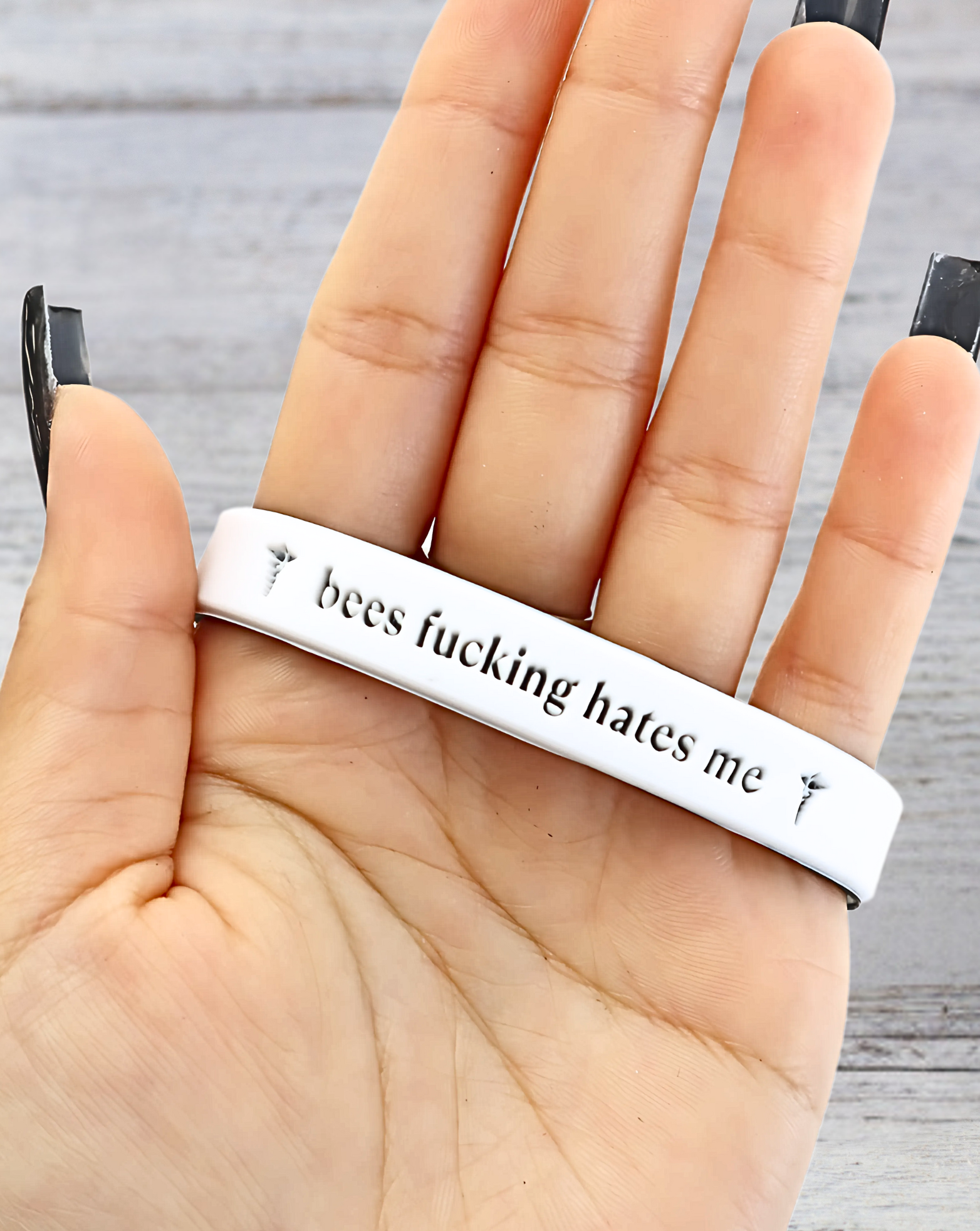 Bees Fucking Hates Me - Funny Alert Bracelet