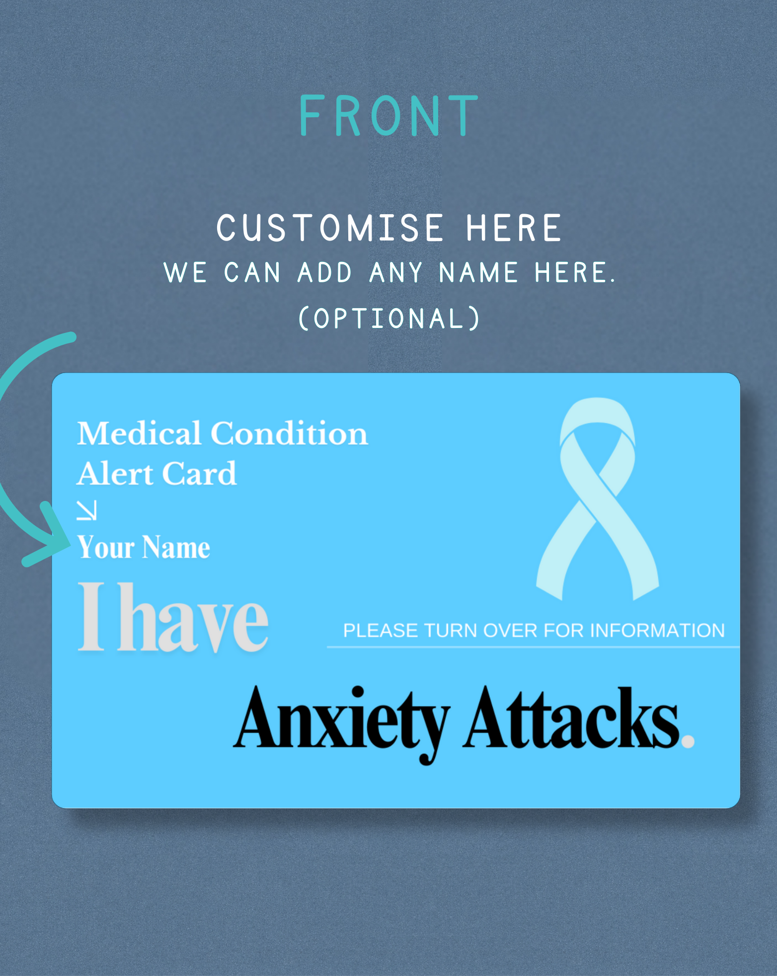 Anxiety Attacks Medical Alert Card