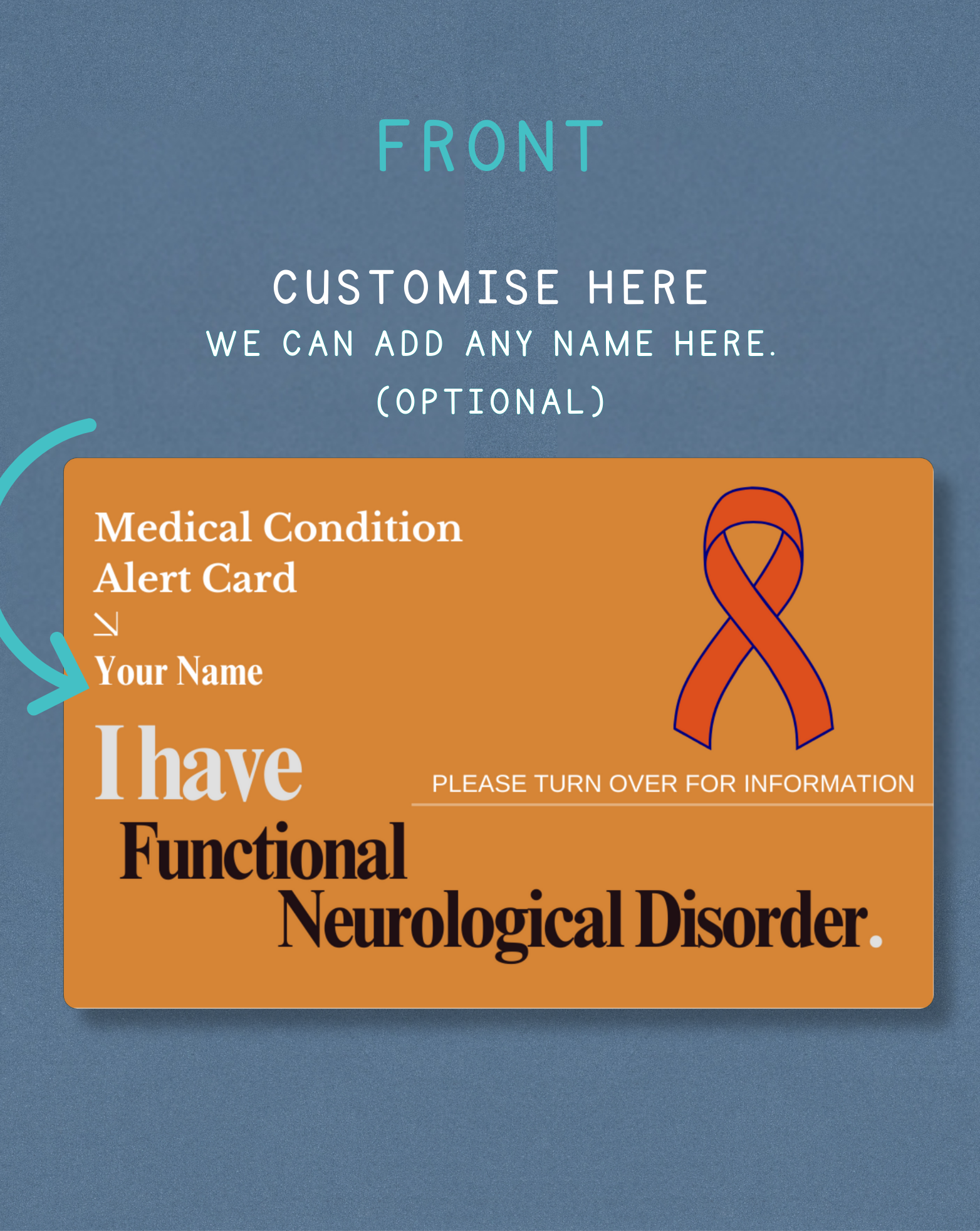 Functional Neurological Disorder Medical Alert Card