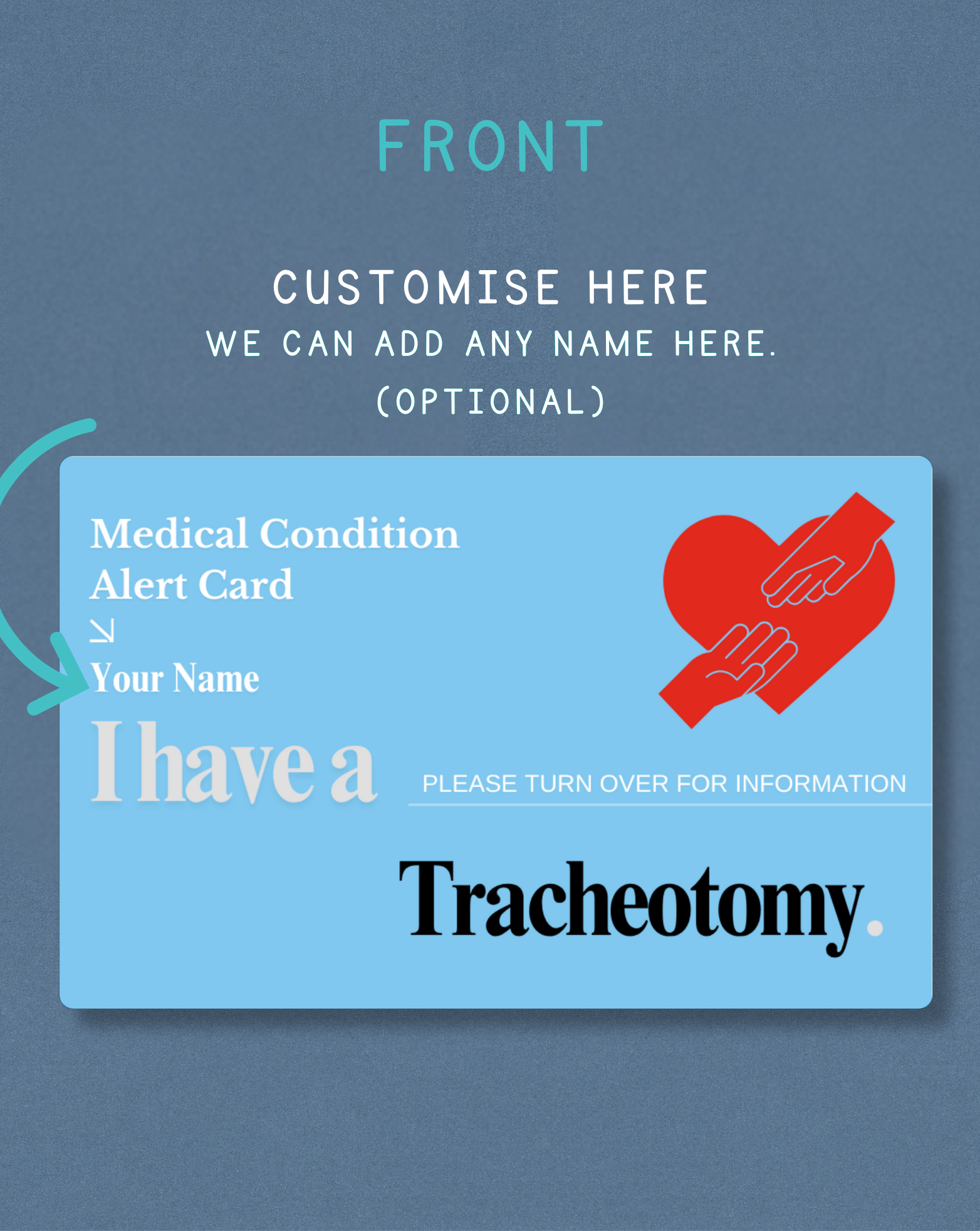 Tracheostomy Medical Alert Card