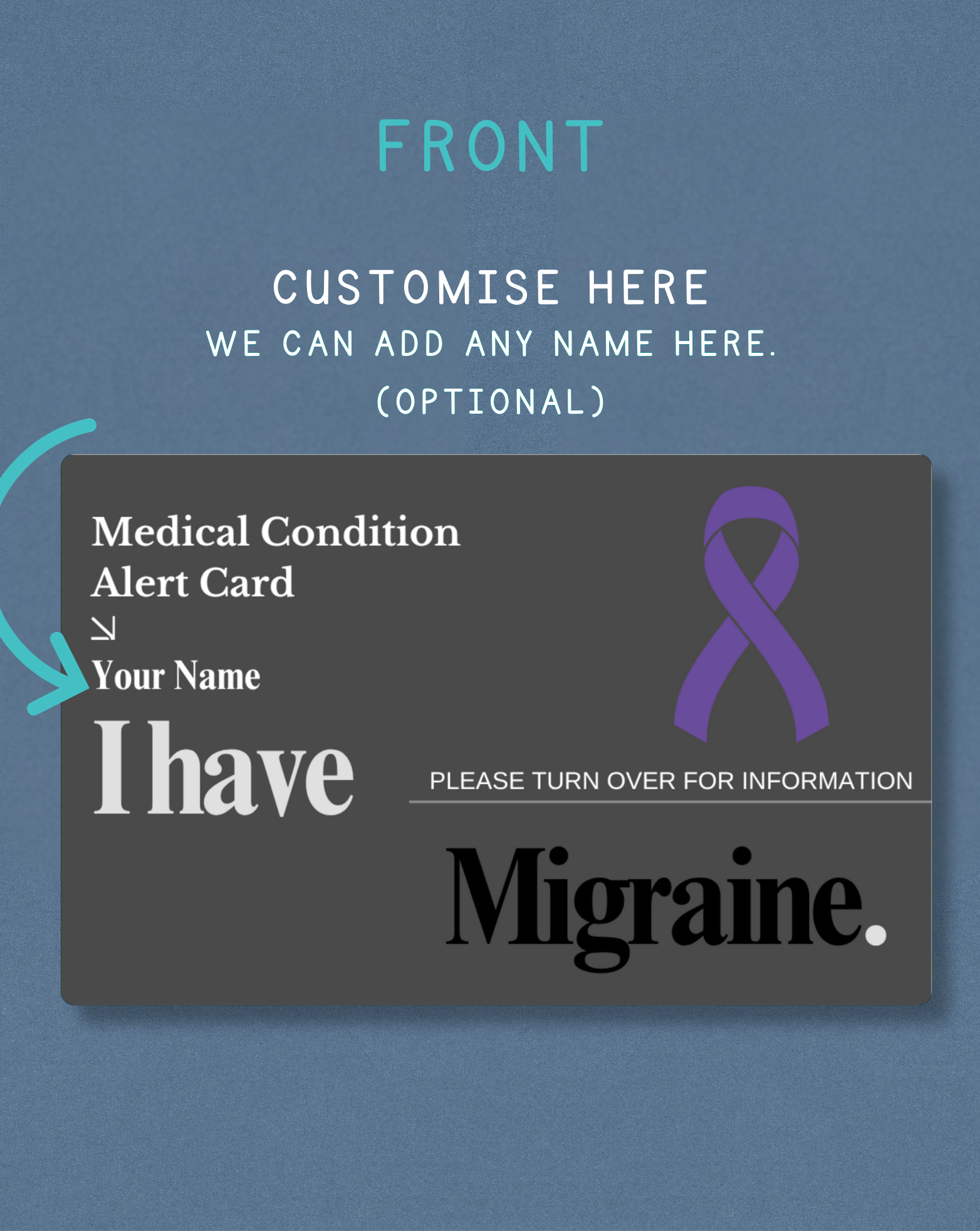 Migraine Medical Alert Card