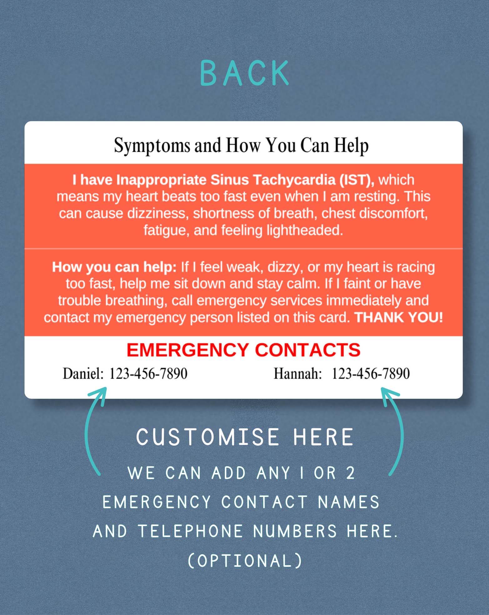 IST Medical Alert Card