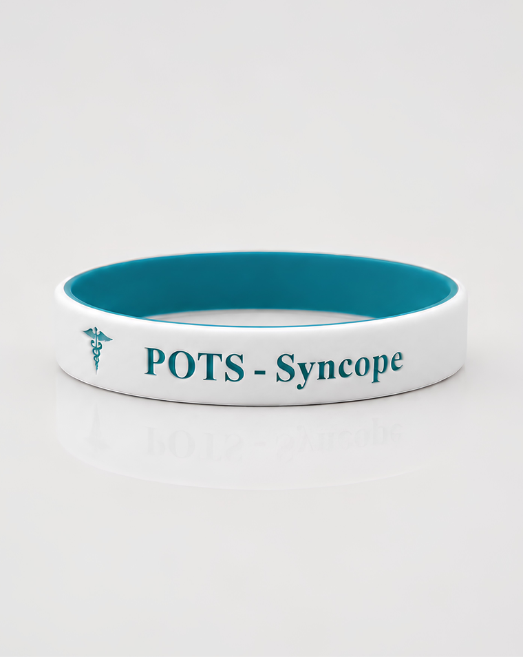 Teal personalised silicone medical alert bracelet