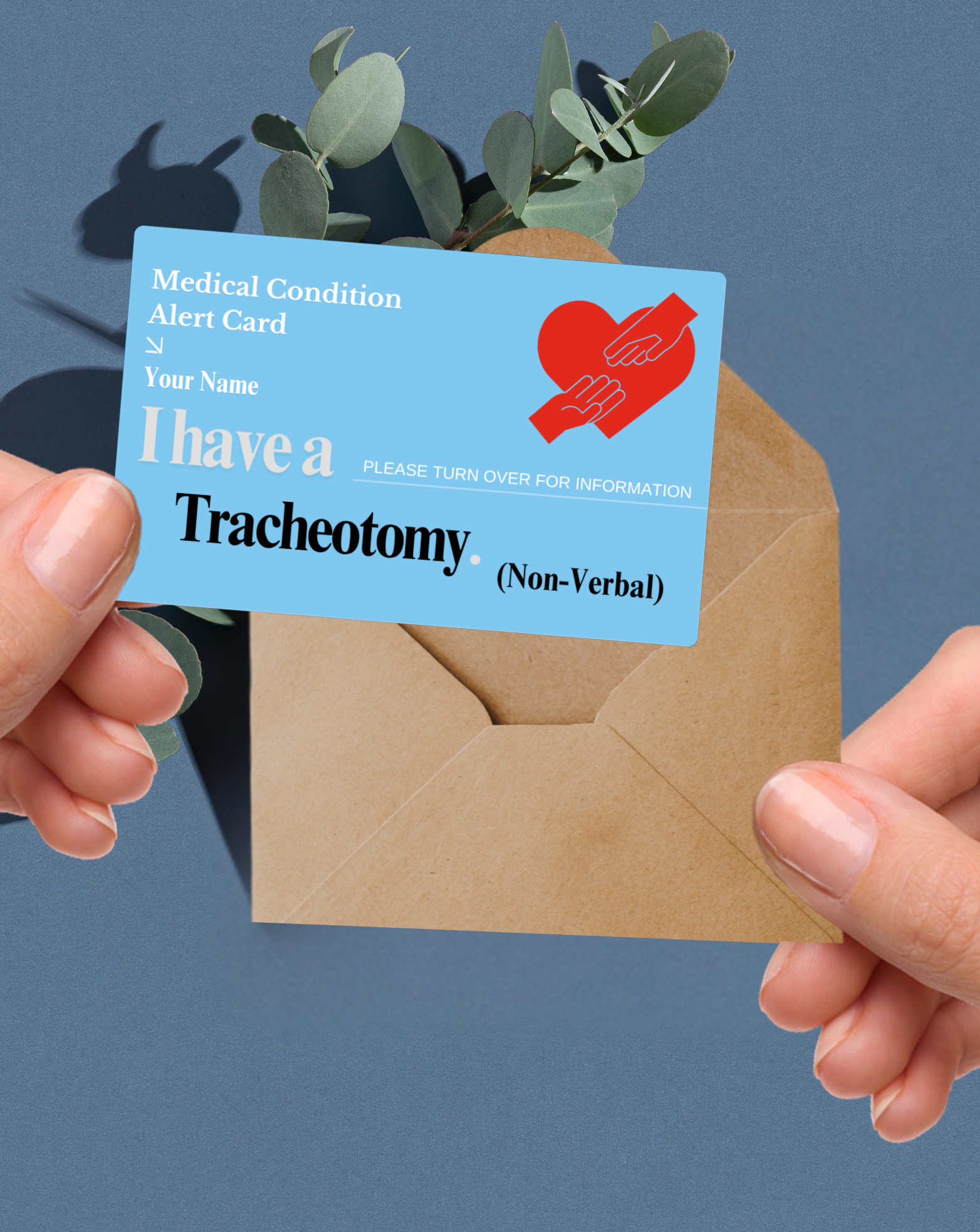 Tracheostomy (Non Verbal) Medical Alert Card
