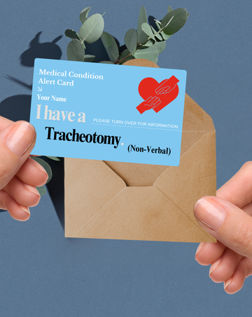 Tracheostomy (Non Verbal) Medical Alert Card