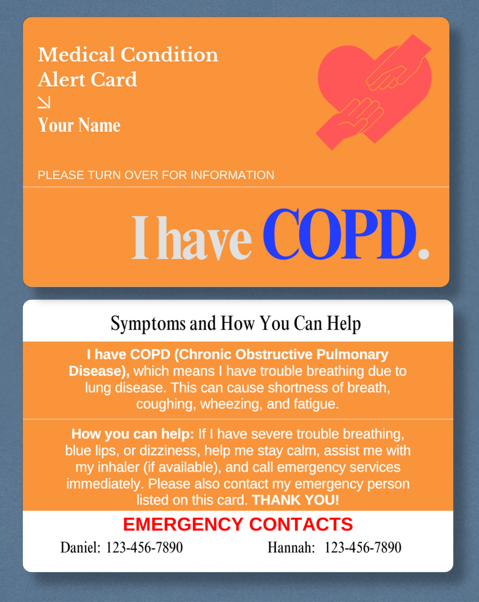 COPD Medical Alert Card