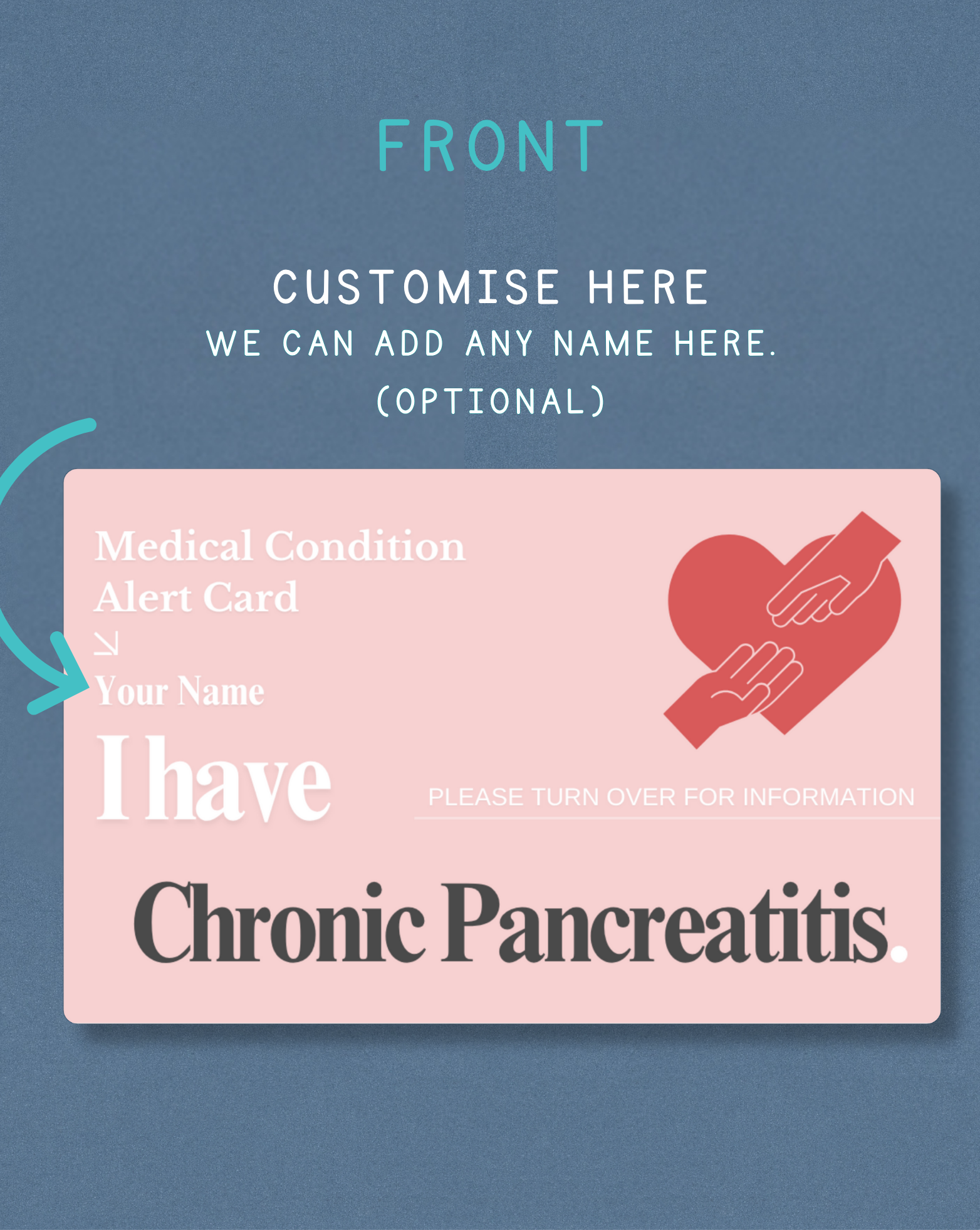 Chronic Pancreatitis Medical Alert Card