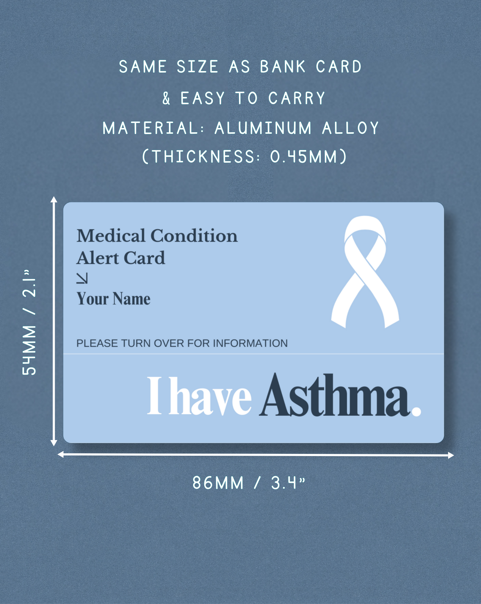 Asthma Medical Alert Card