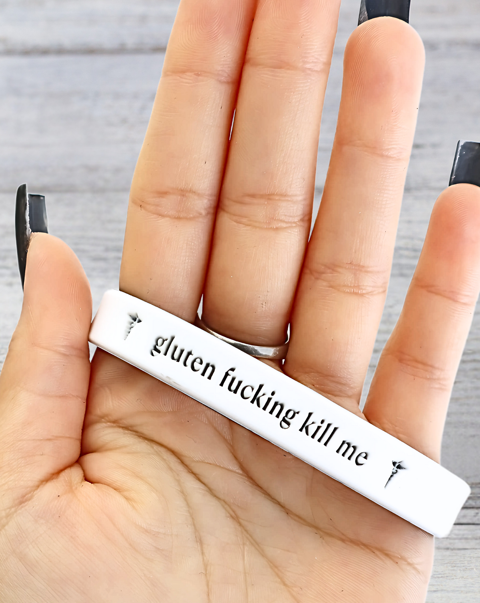 Gluten Fucking Kill Me - Funny Alert Bracelet