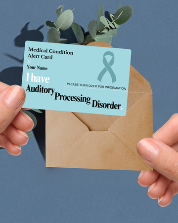 Auditory Processing Disorder Medical Alert Card
