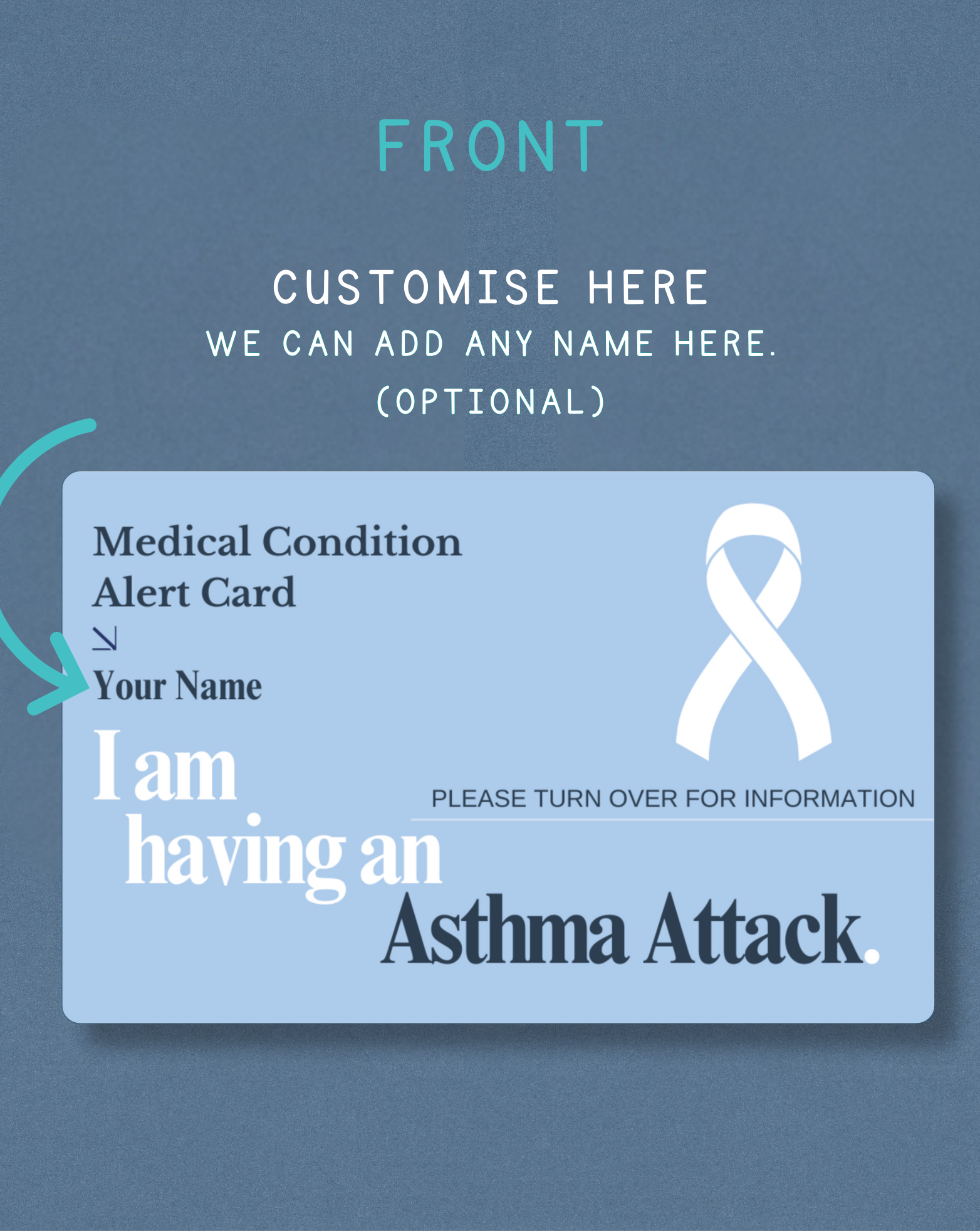 Asthma Attack Medical Alert Card