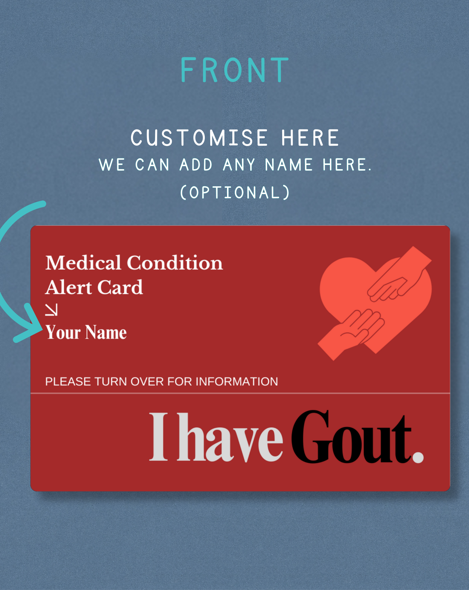 GOUT Medical Alert Card