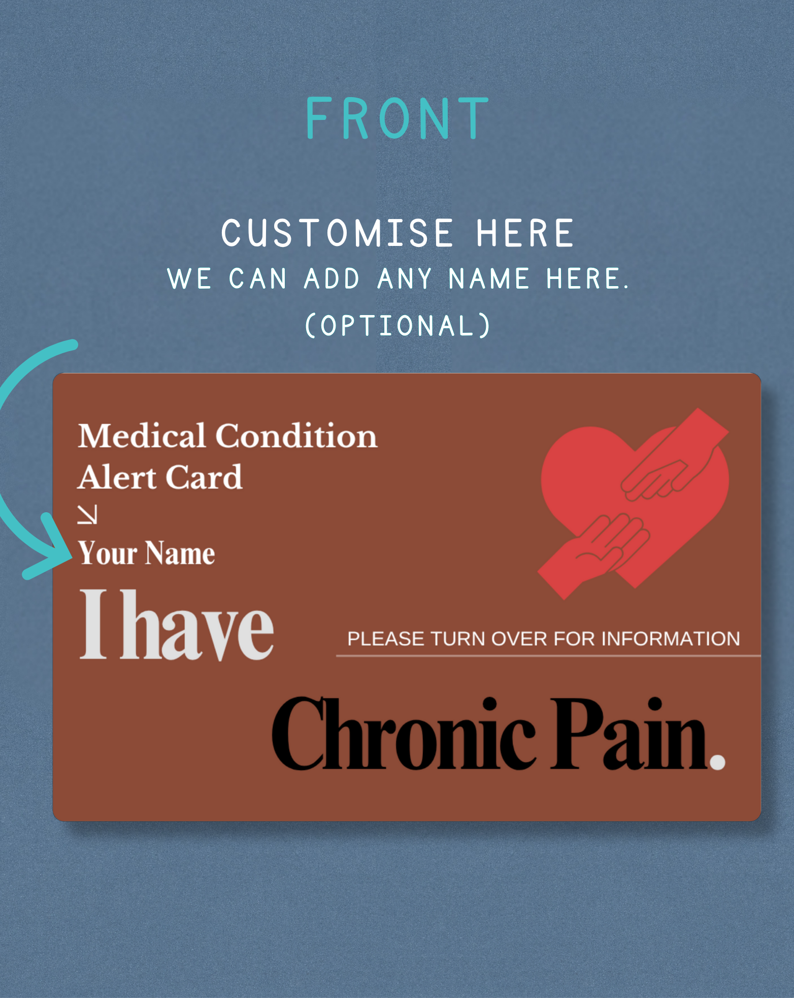 Chronic Pain Medical Alert Card