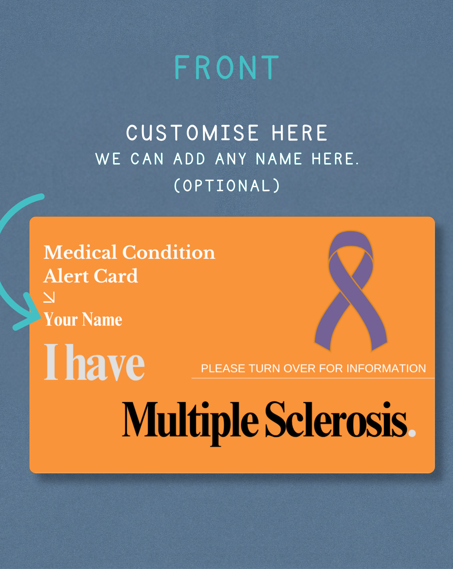 Multiple Sclerosis Medical Alert Card