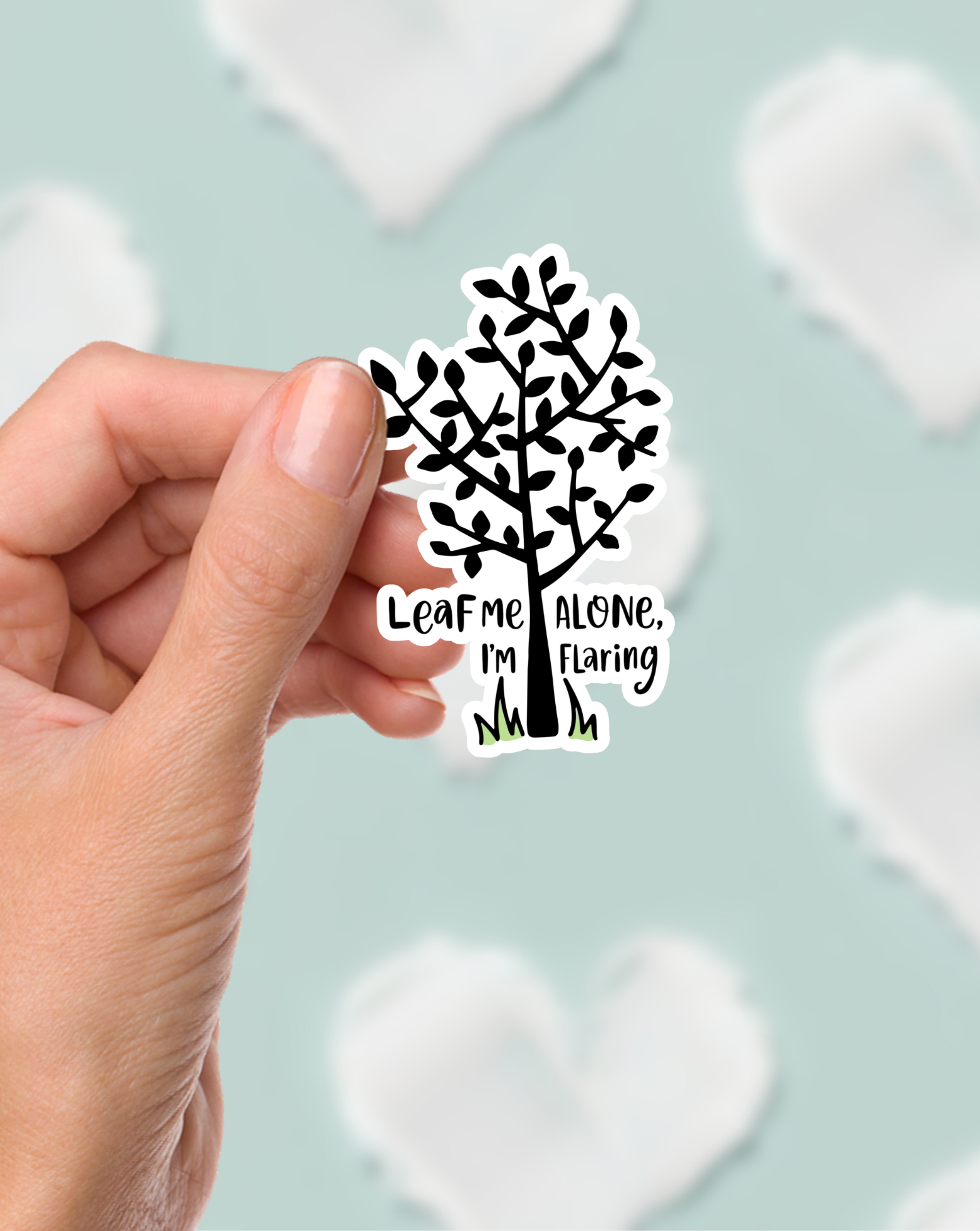Leaf Me Alone Sticker