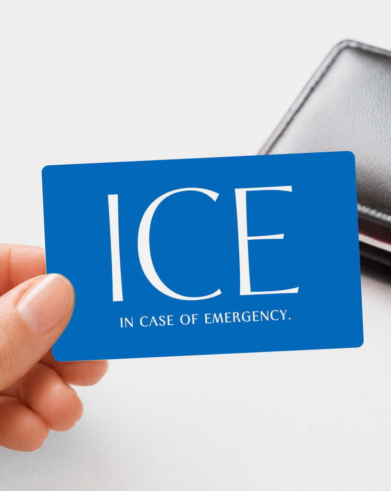 ICE Contact Card (Blue)