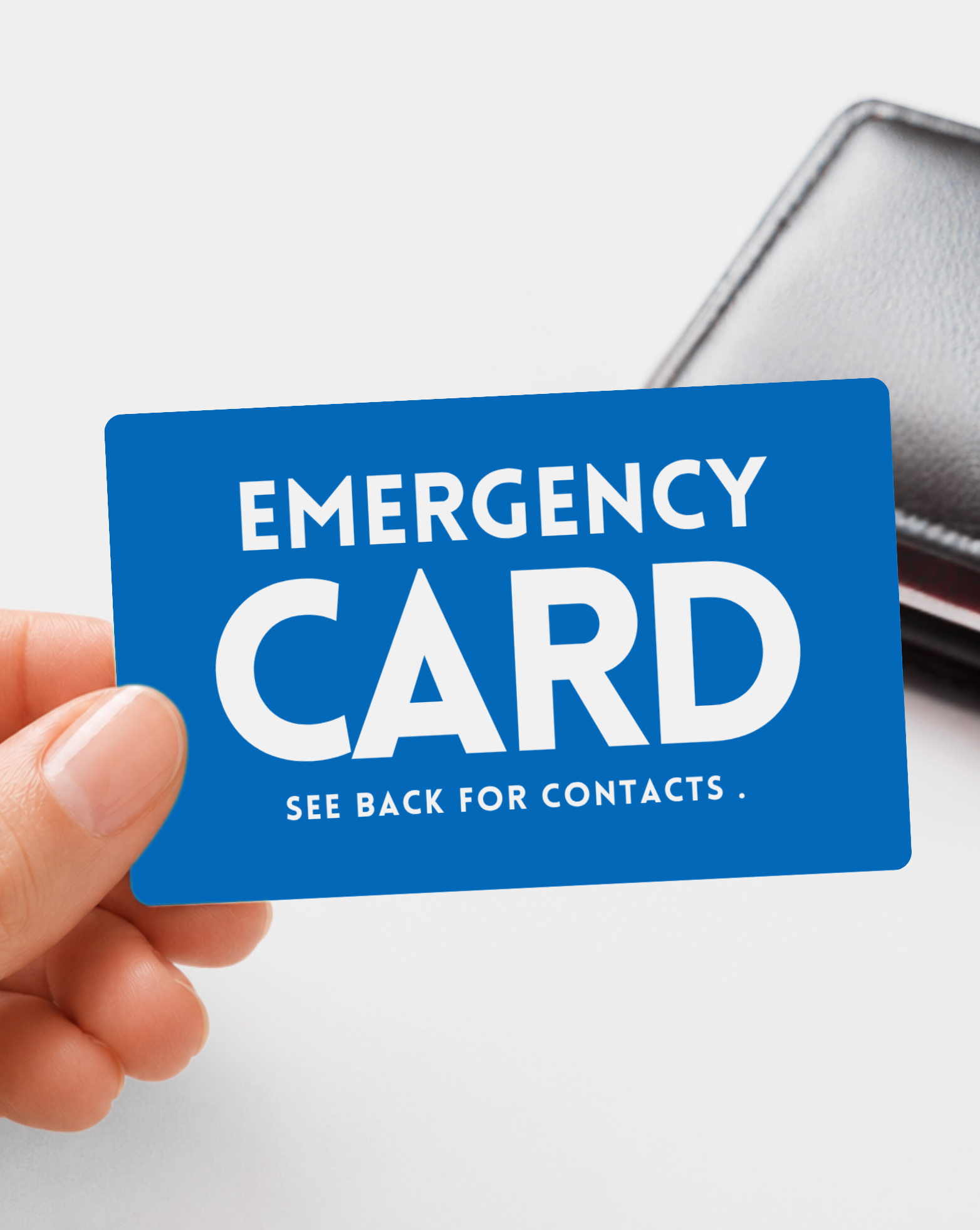 Emergency Contact Card (Blue)