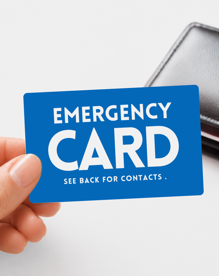 Emergency Contact Card (Blue)