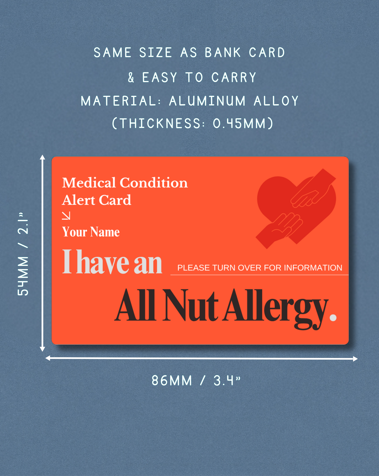 All Nut Allergy Alert Card