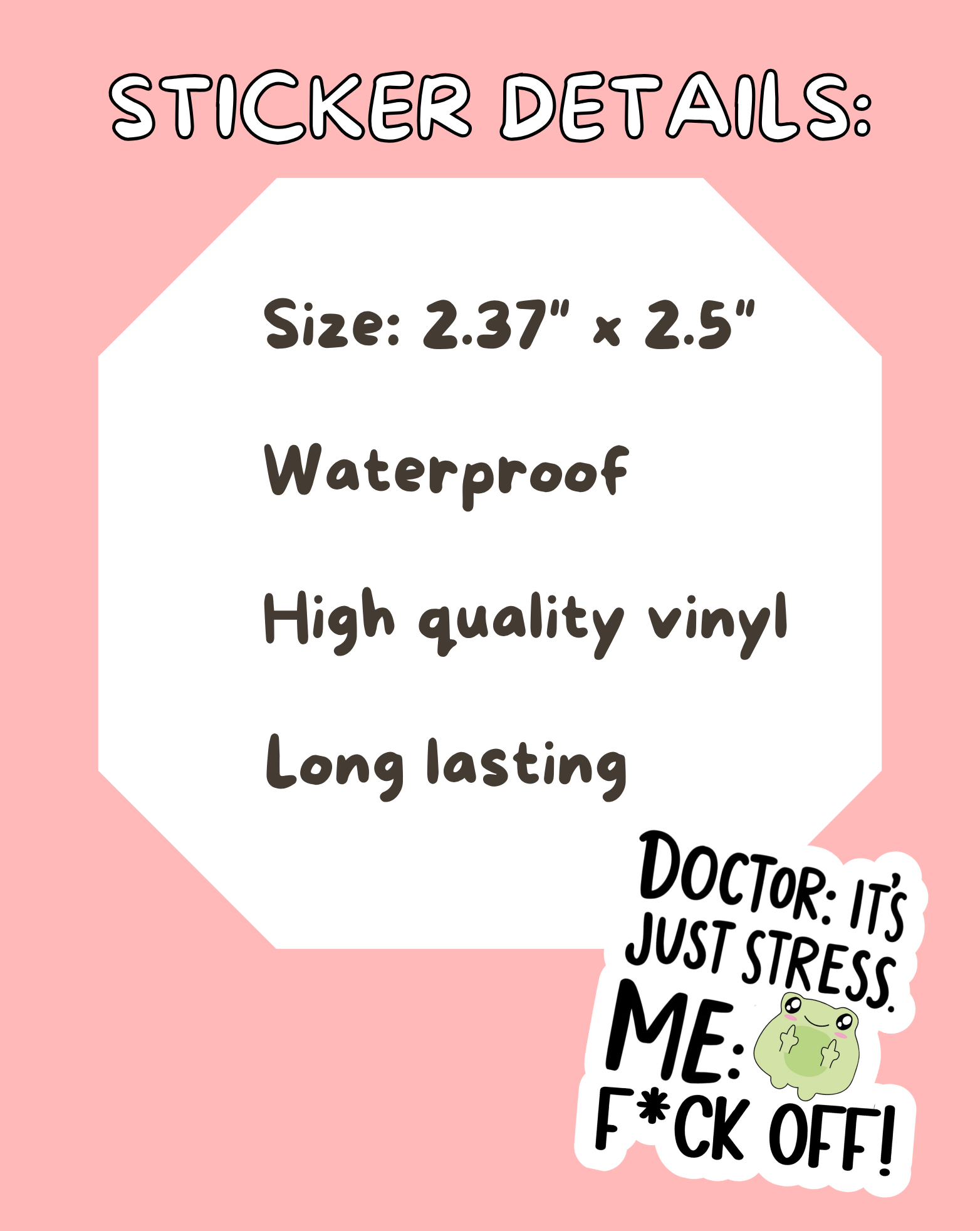 Doctor is Stress Sticker