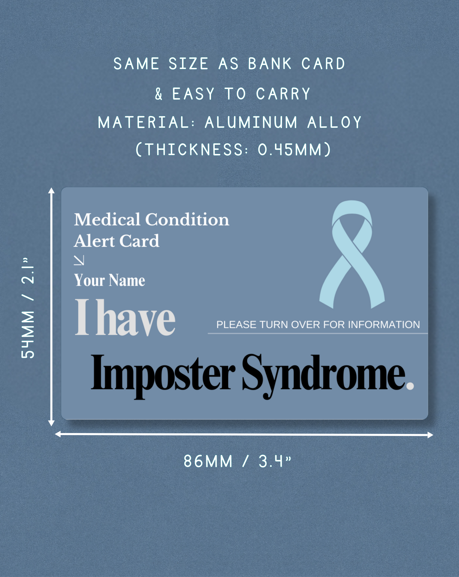 Imposter Syndrome Medical Alert Card