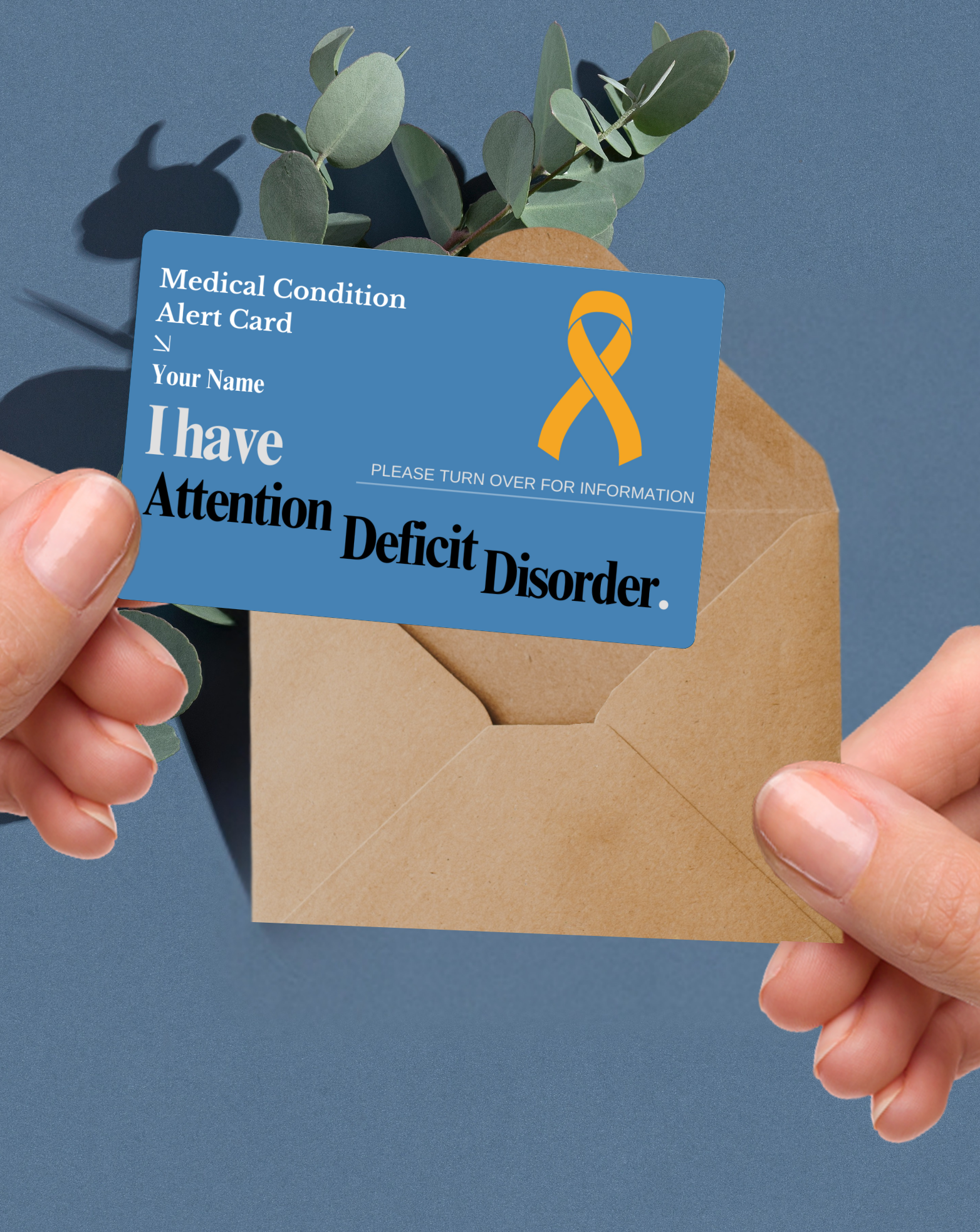Attention Deficit Disorder Medical Alert Card