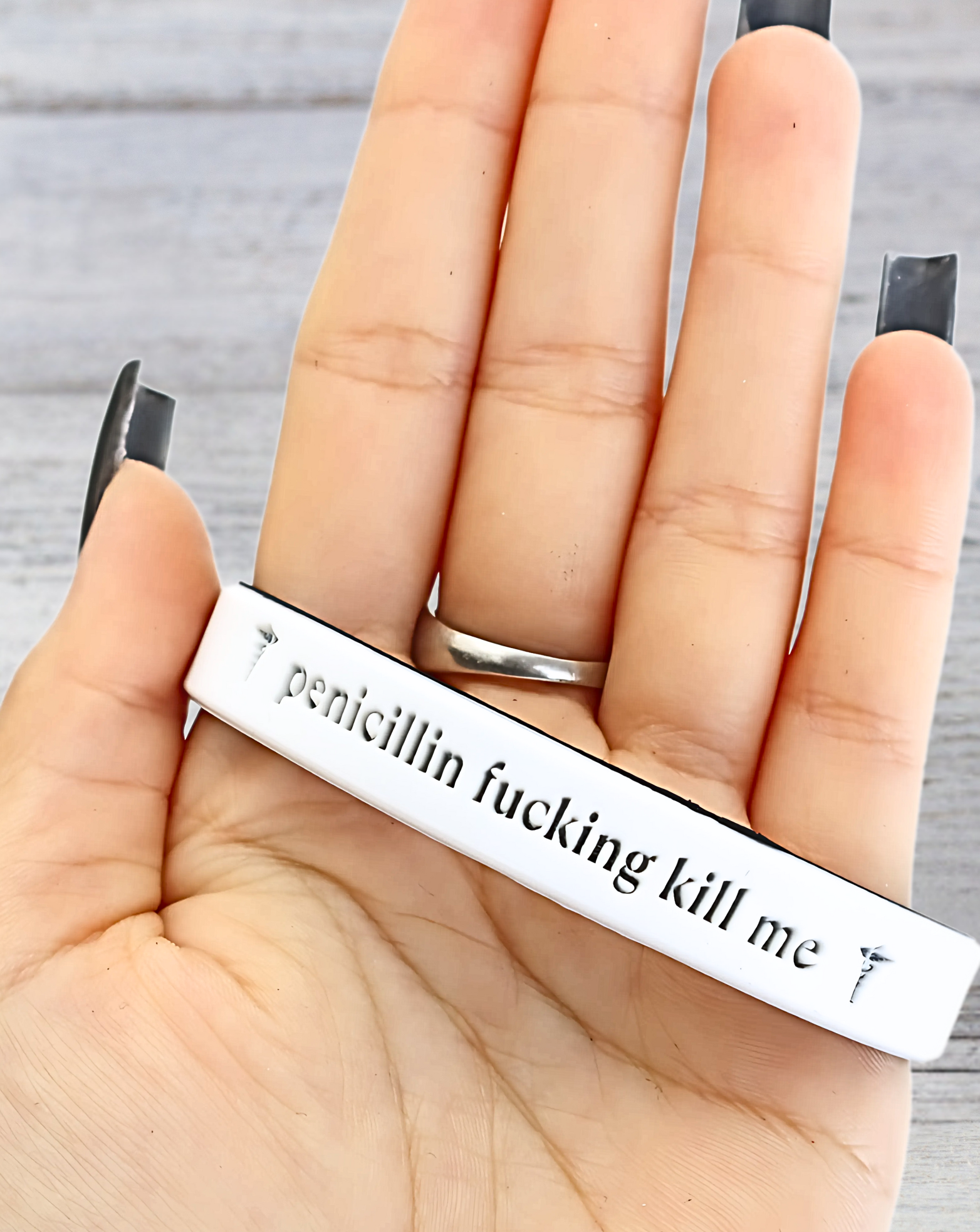Penicillin Fucking Kill Me - Funny Alert Bracelet
