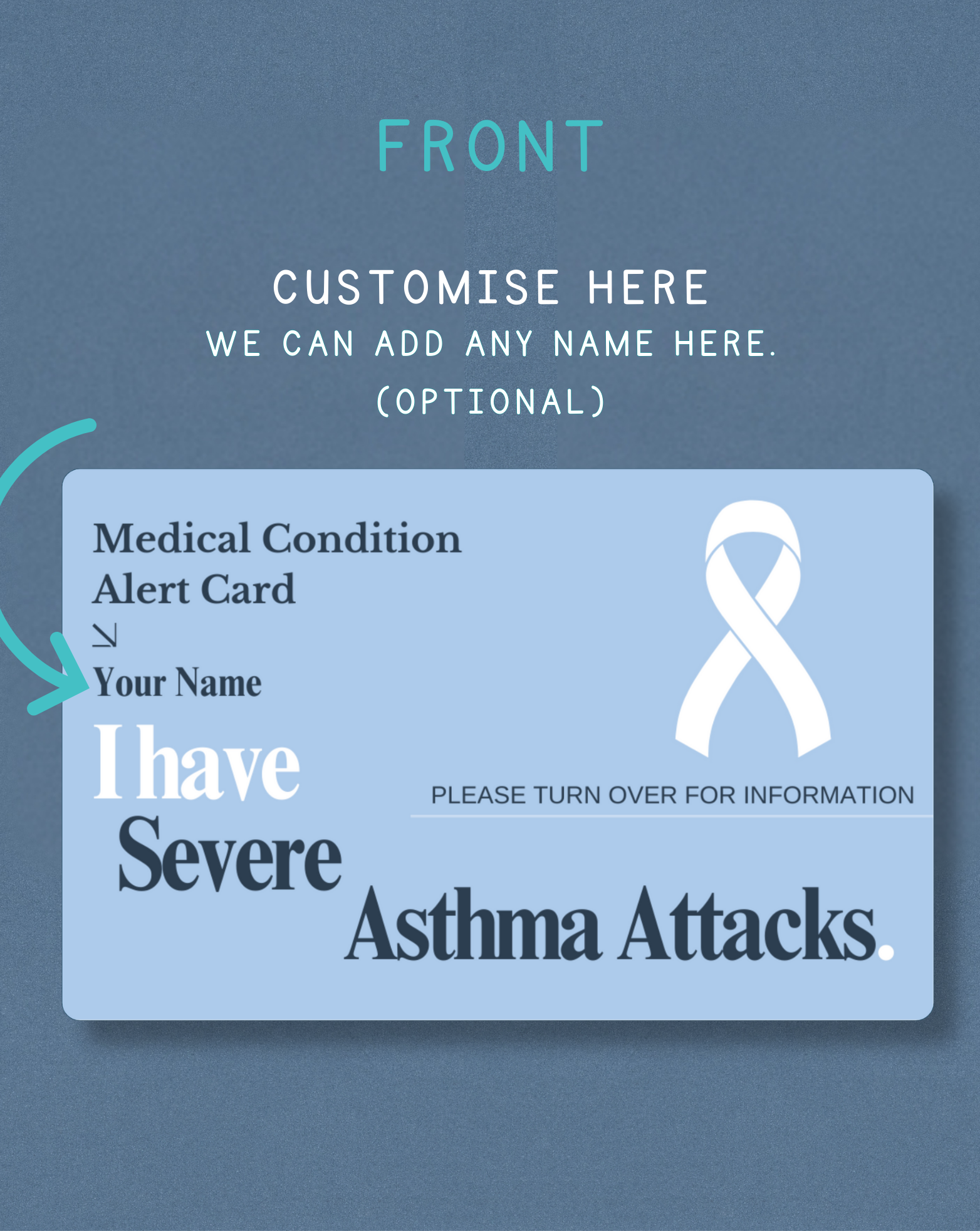Severe Asthma Attacks Medical Alert Card