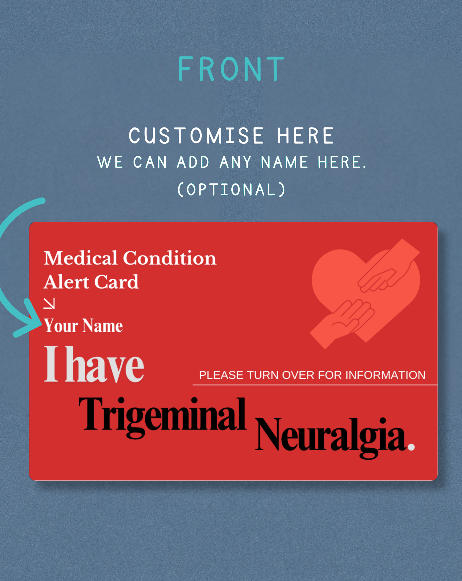 Trigeminal Neuralgia Medical Alert Card