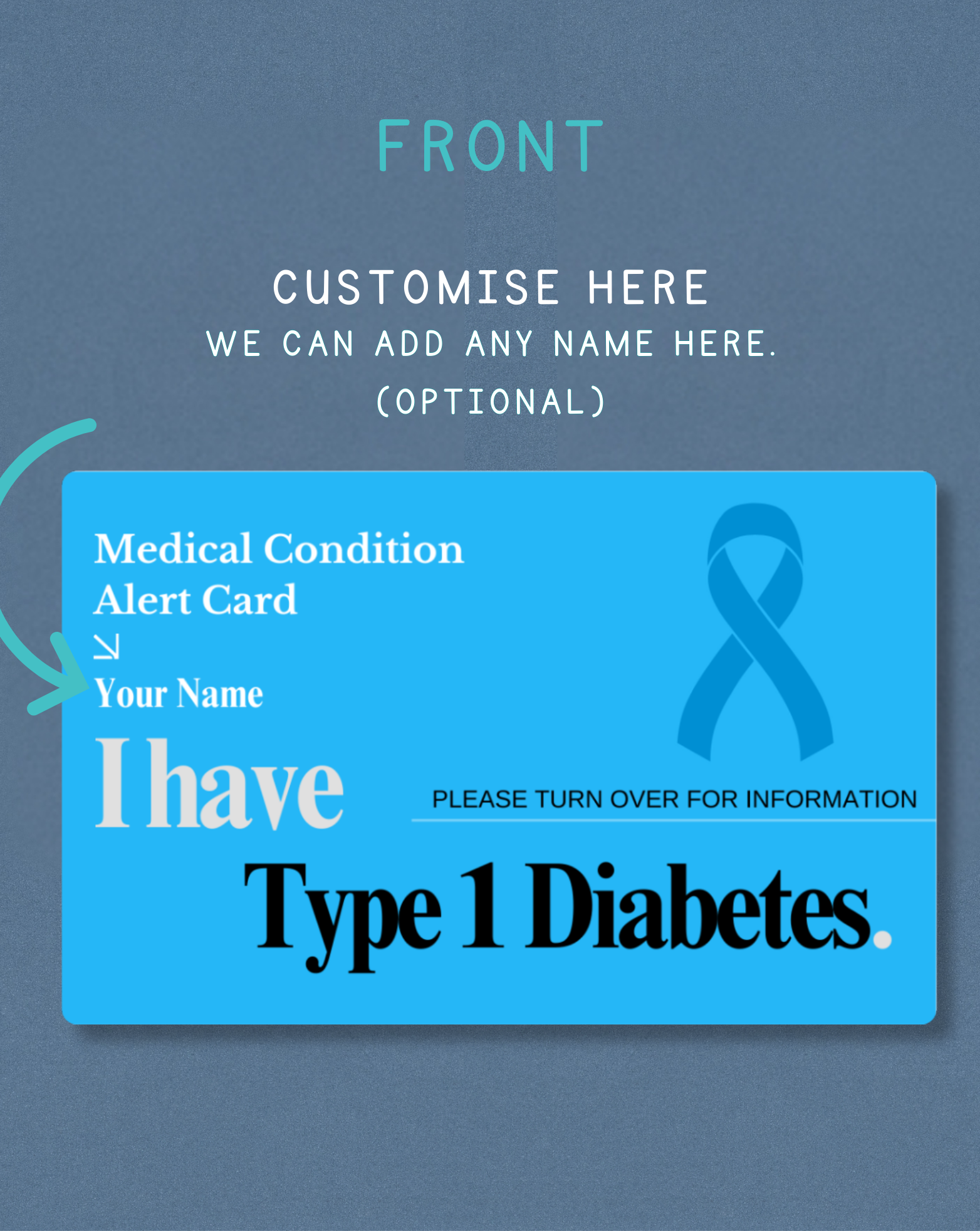 Diabetes Type 1 Medical Alert Card