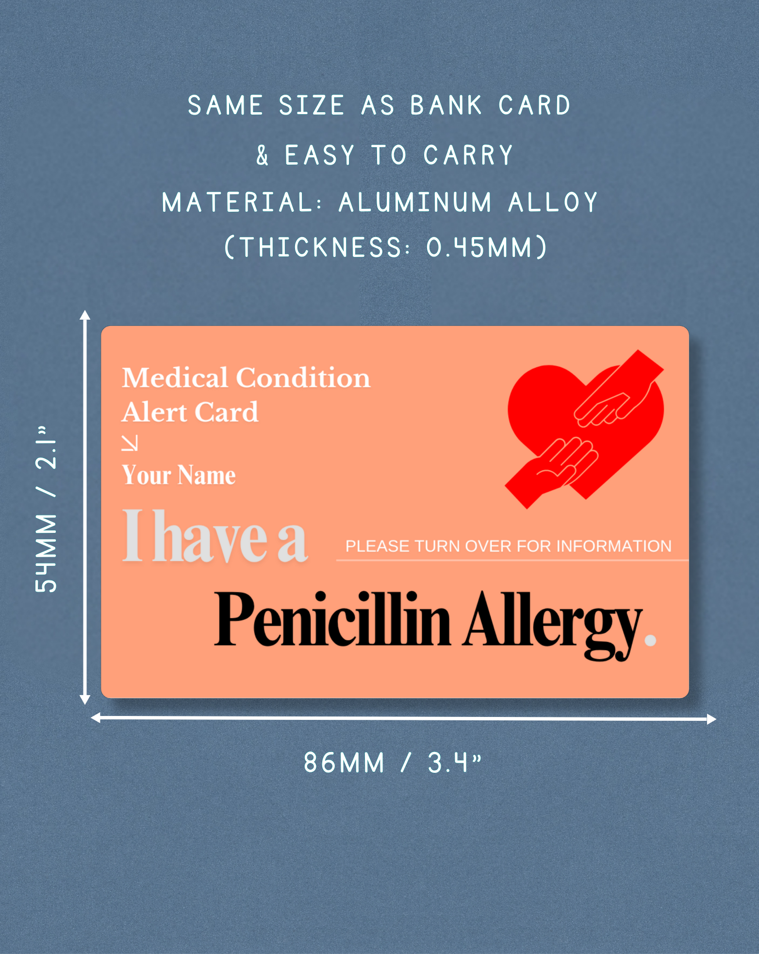 Penicillin Allergy Alert Card