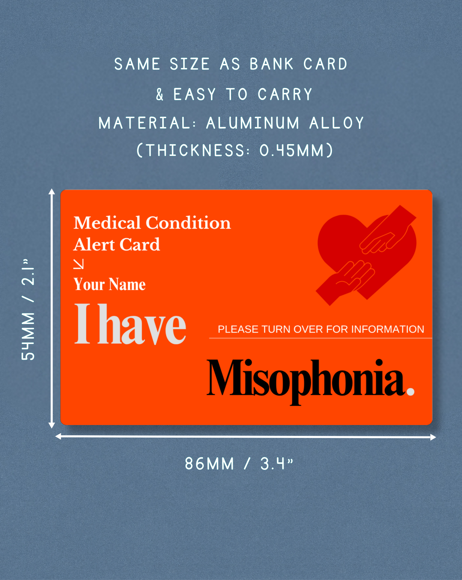 Misophonia Medical Alert Card