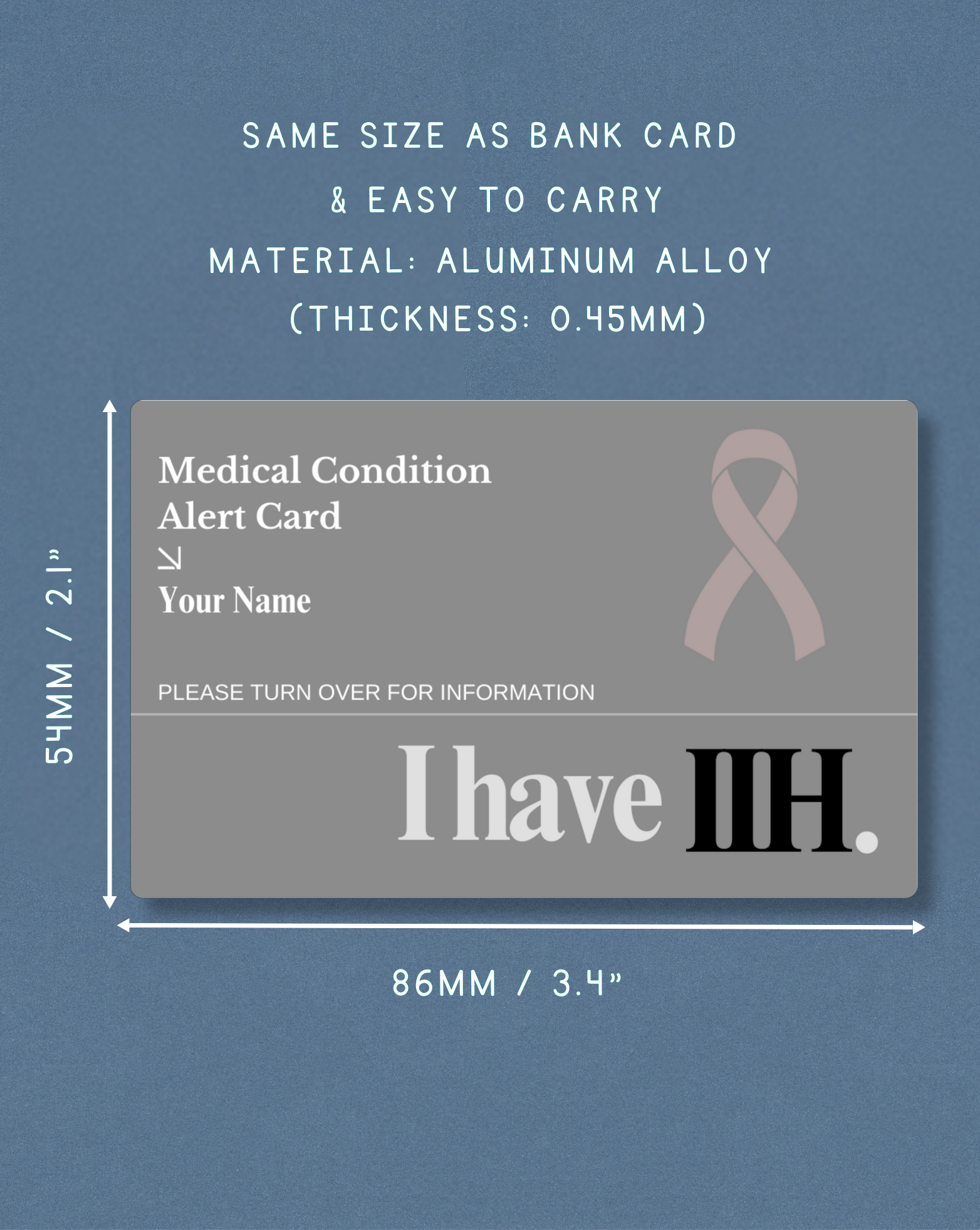 IIH Medical Alert Card