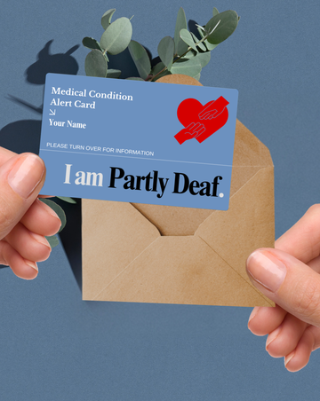 Partly Deaf Medical Alert Card