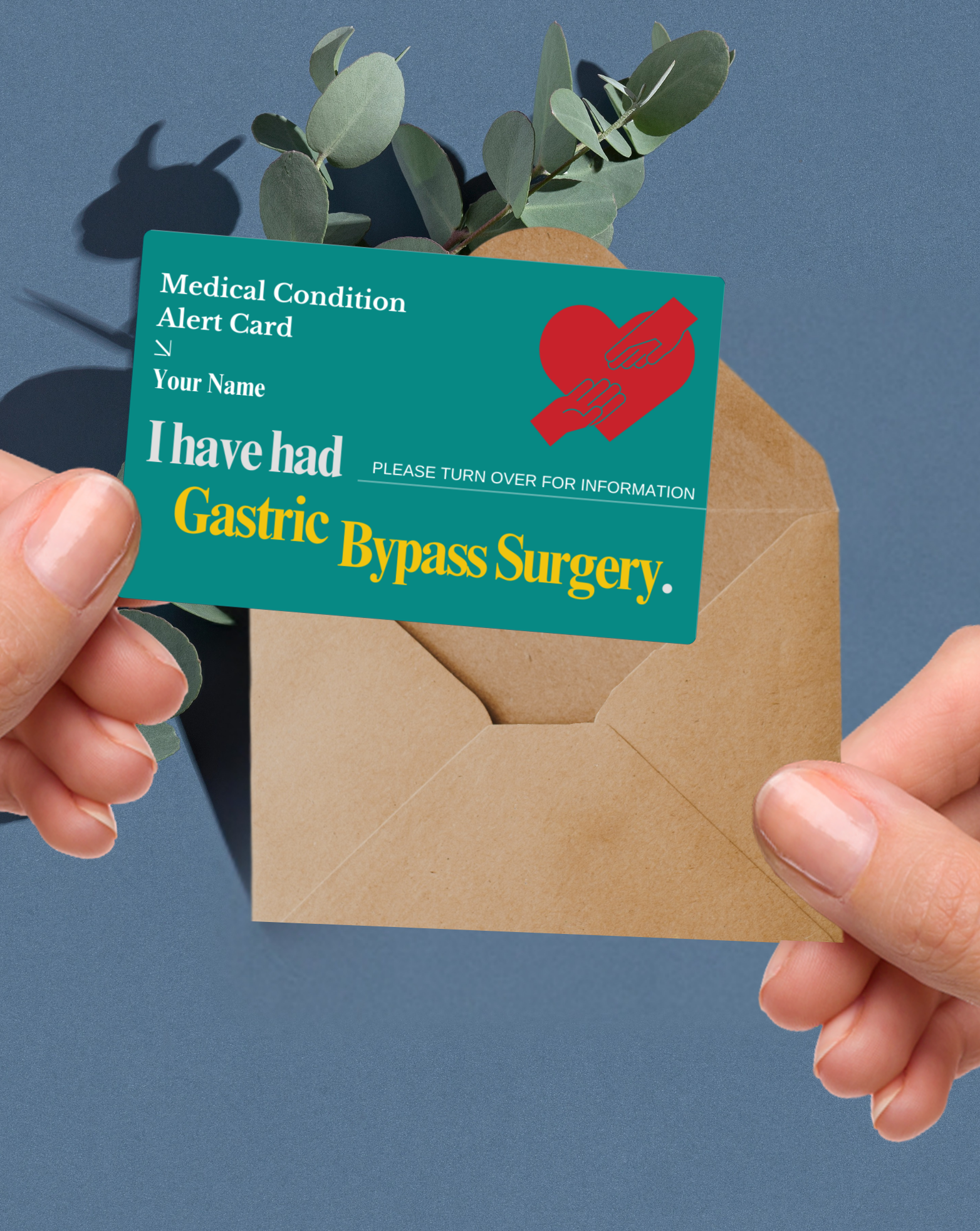 Gastric Bypass Surgery Medical Alert Card