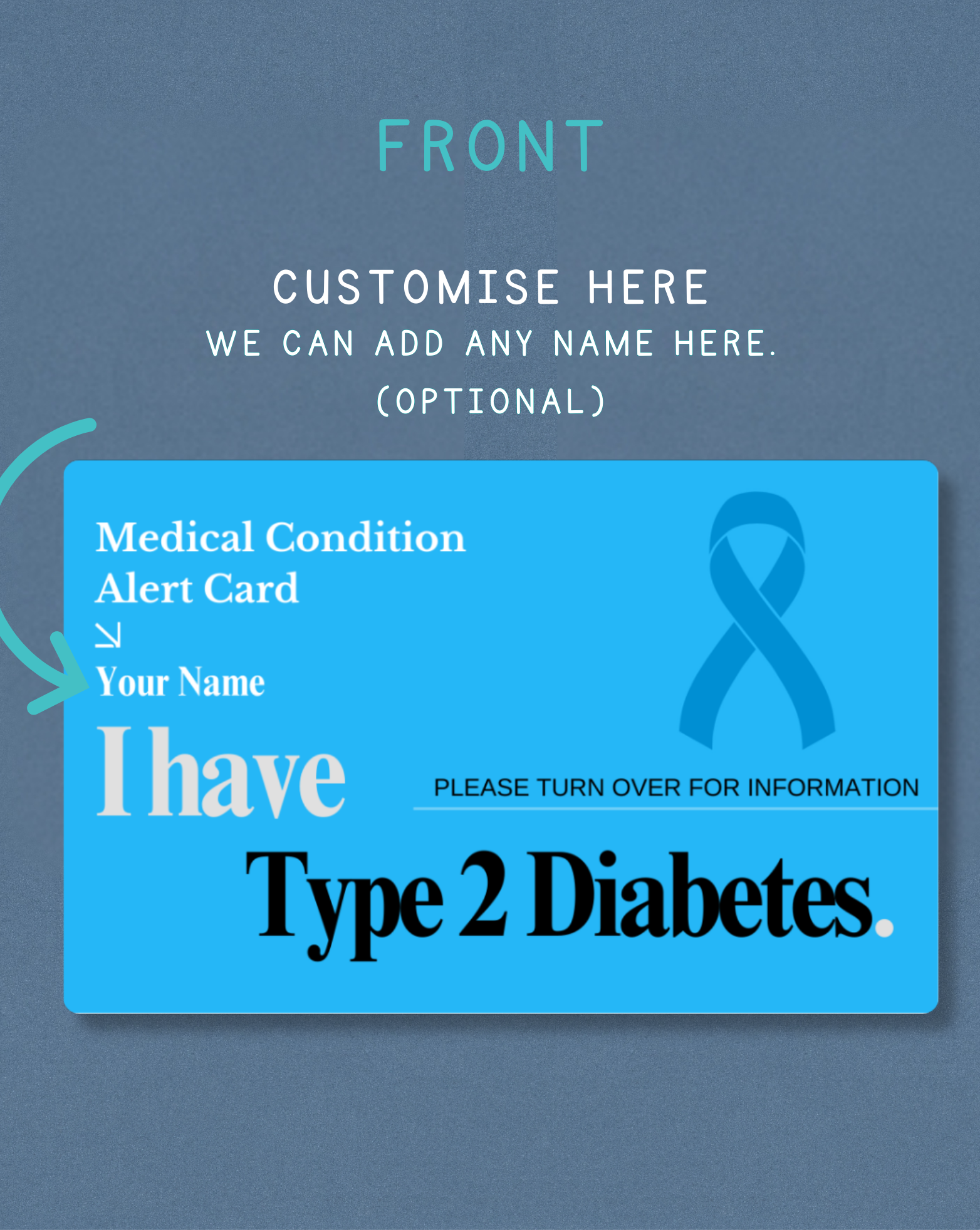 Diabetes Type 2 Medical Alert Card