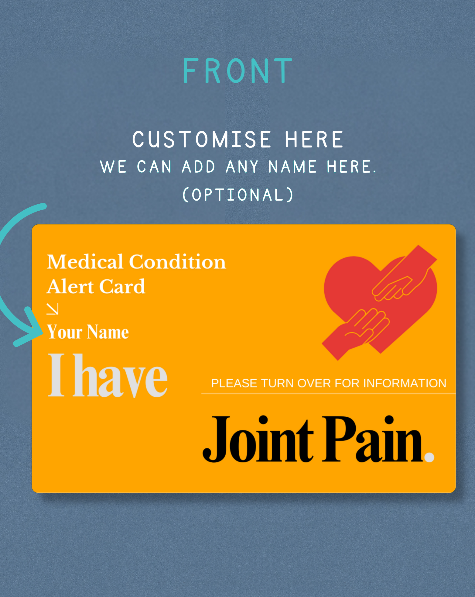 Joint Pain Medical Alert Card