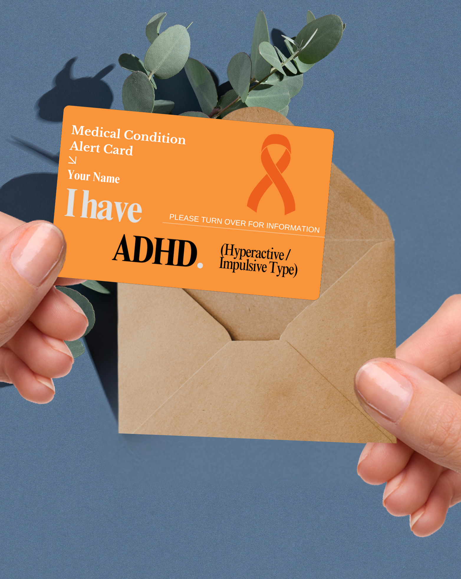 ADHD (Hyperactive/Impulsive Type) Medical Alert Card