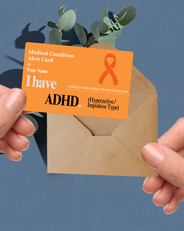 ADHD (Hyperactive/Impulsive Type) Medical Alert Card