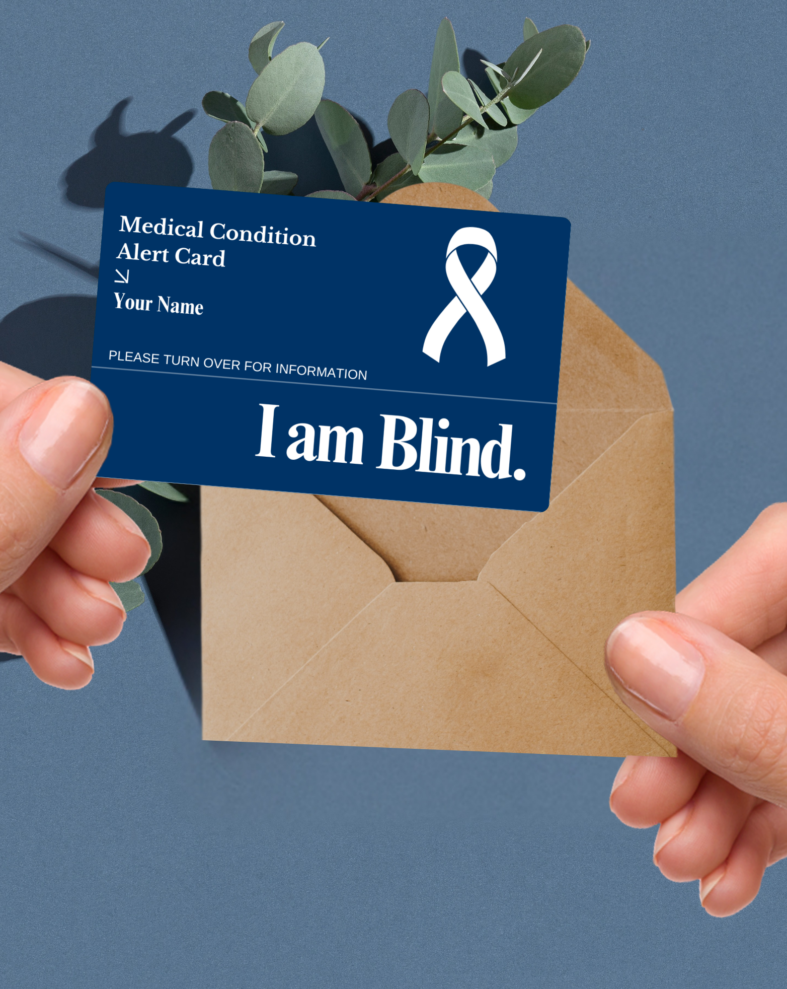 Blind Medical Alert Card