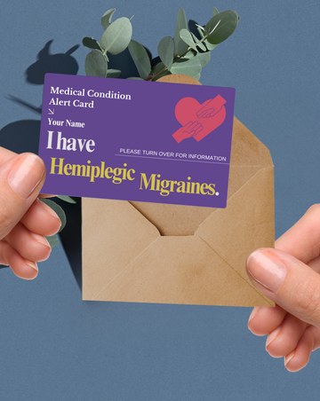 Hemiplegic Migraines Medical Alert Card