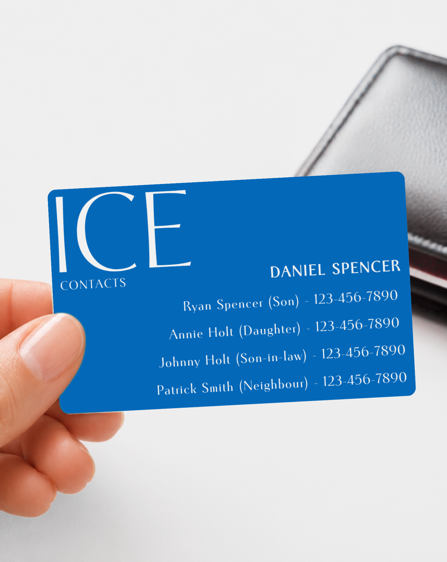 ICE Contact Card (Blue)