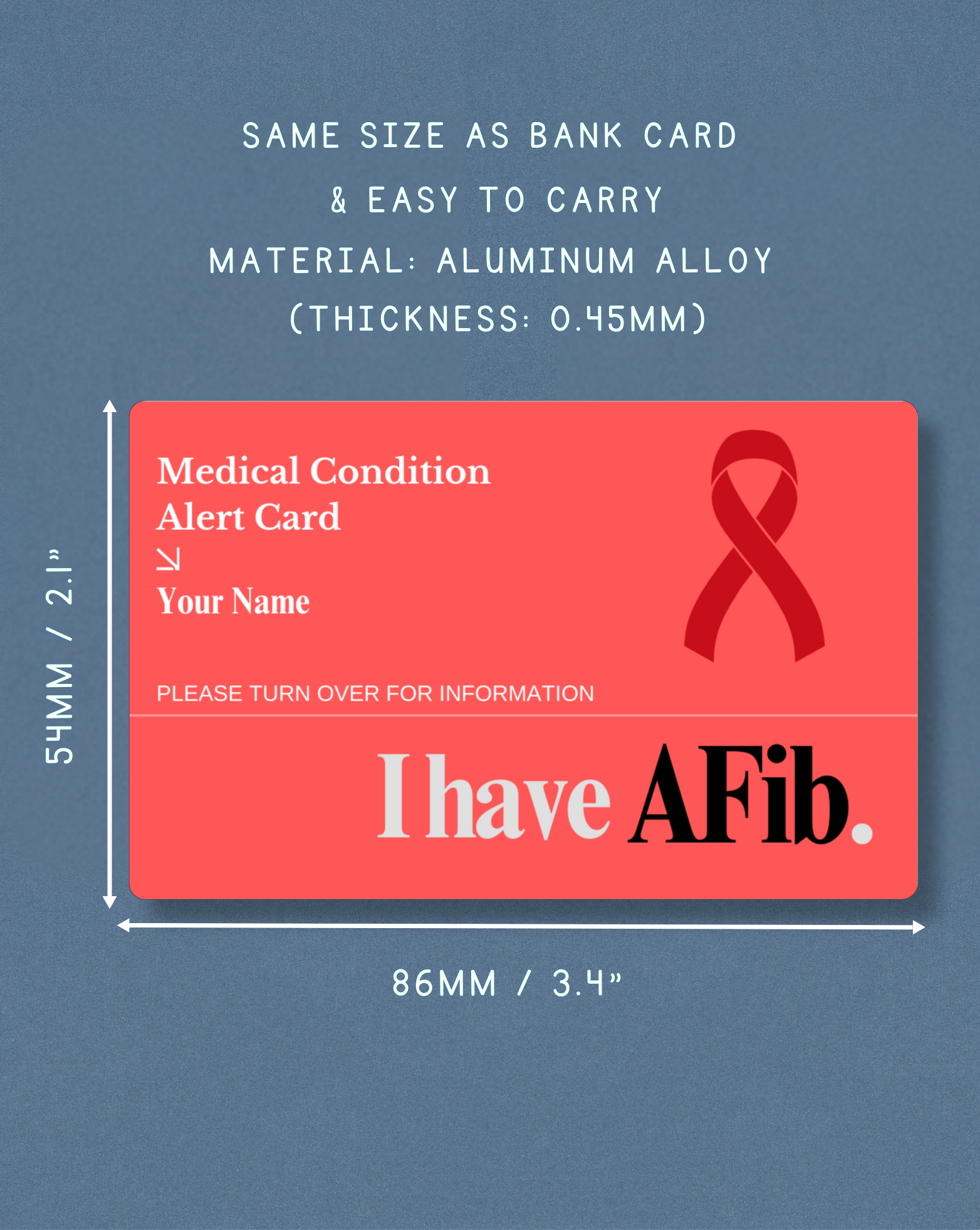 AFib Medical Alert Card