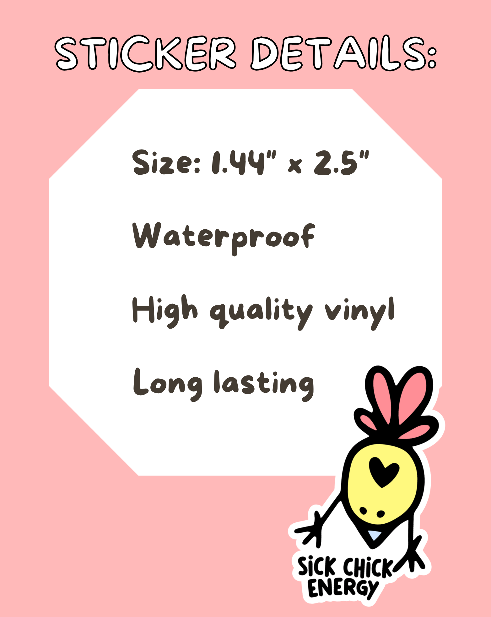 Sick Chick Energy Sticker