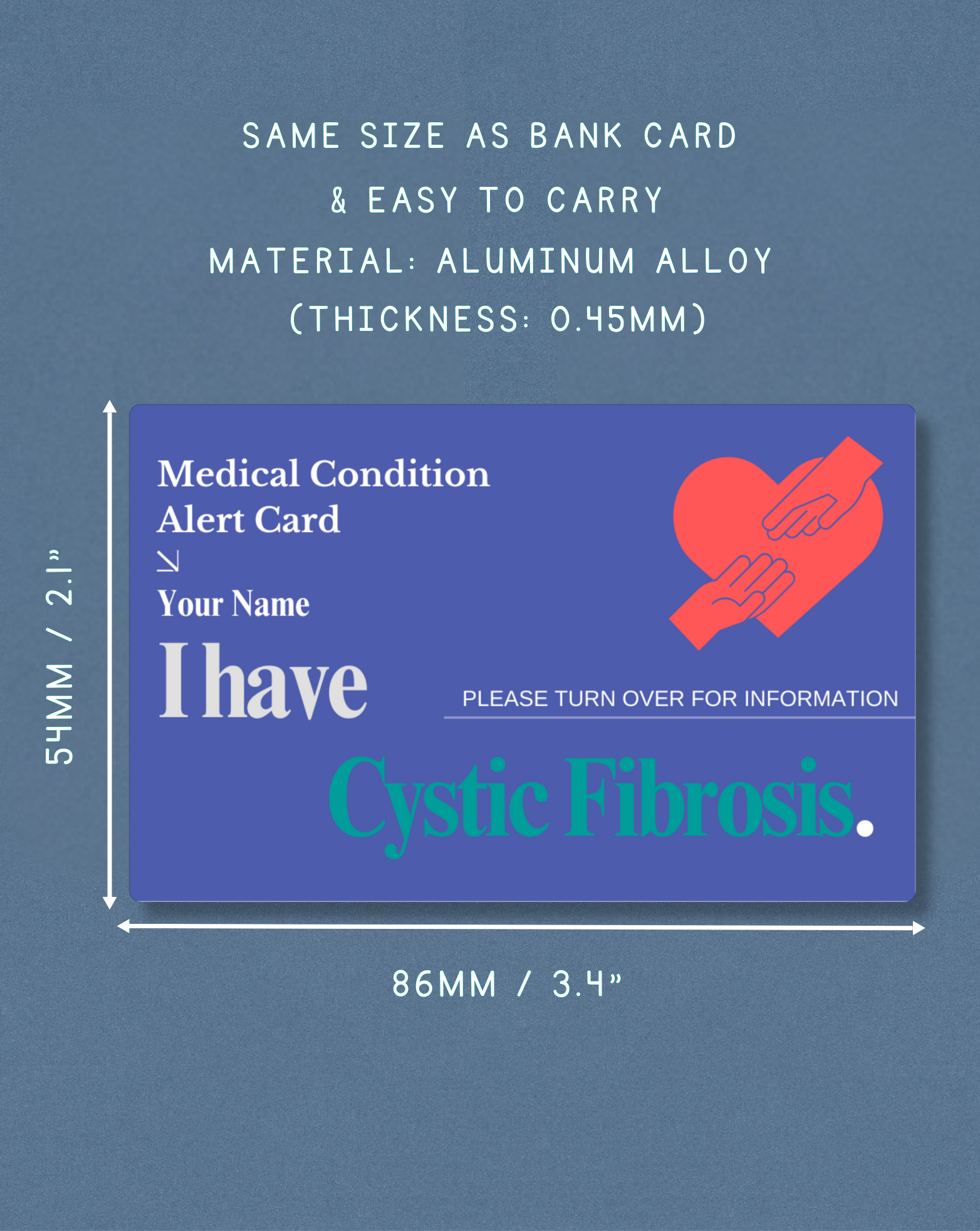 Cystic Fibrosis Medical Alert Card