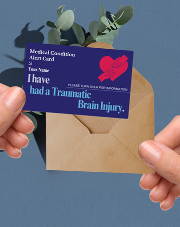 Traumatic Brain Injury Medical Alert Card