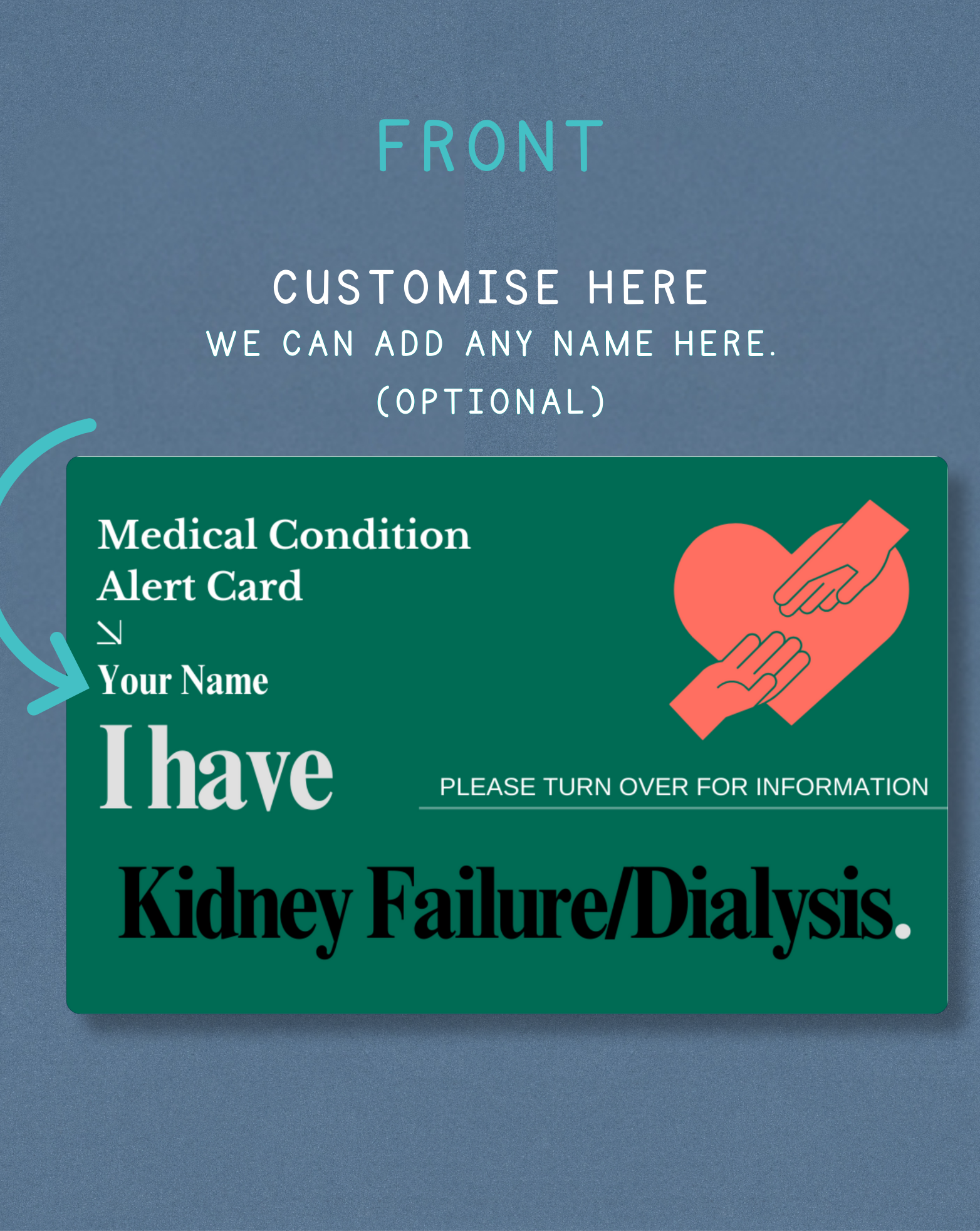 Kidney Failure/Dialysis Medical Alert Card