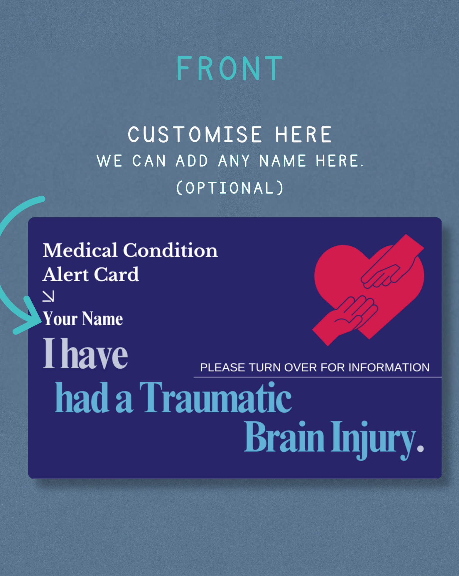 Traumatic Brain Injury Medical Alert Card