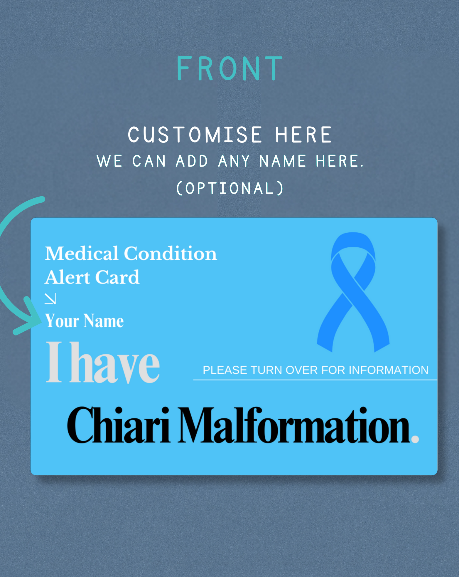 Chiari Malformation Medical Alert Card