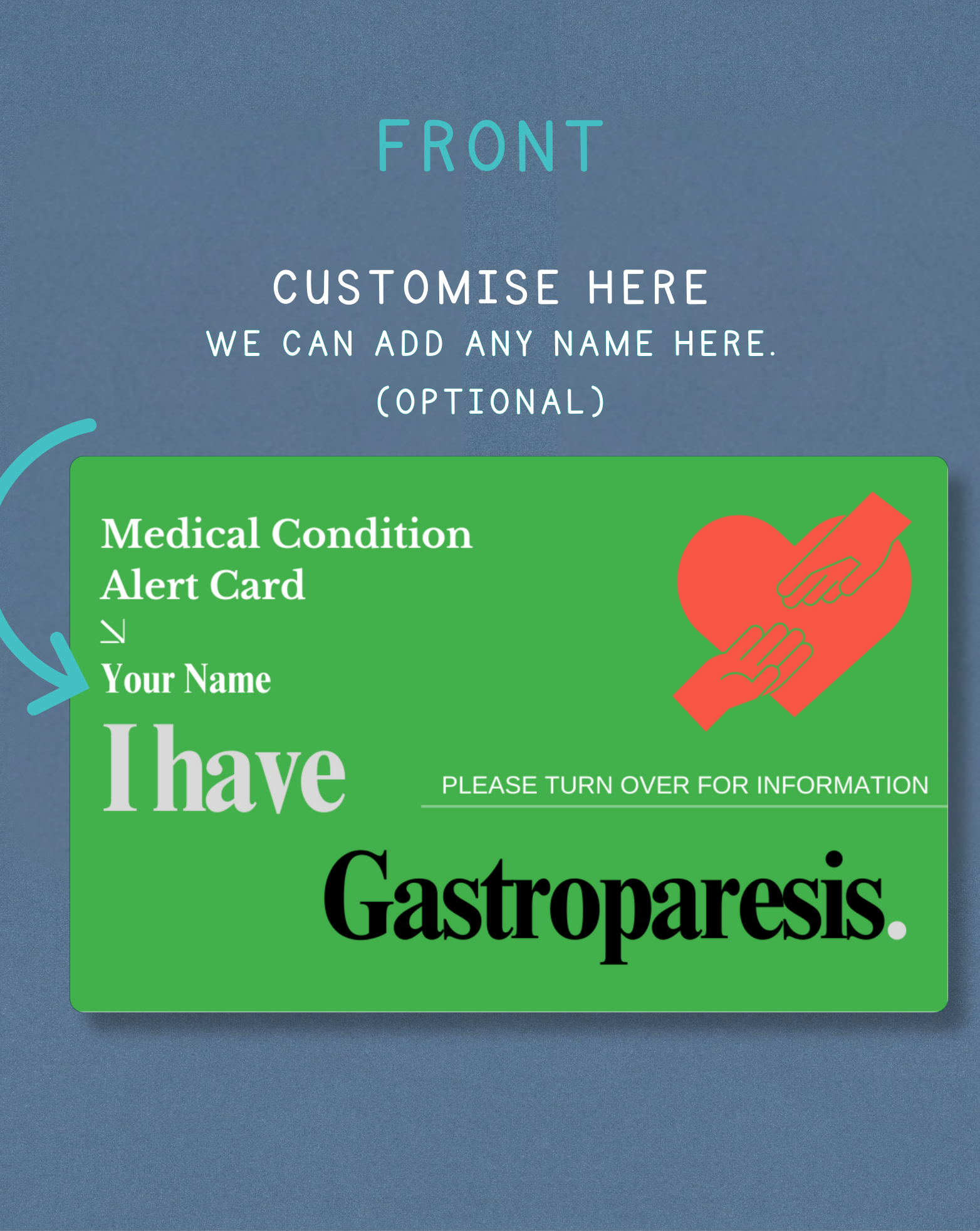 Gastroparesis Medical Alert Card